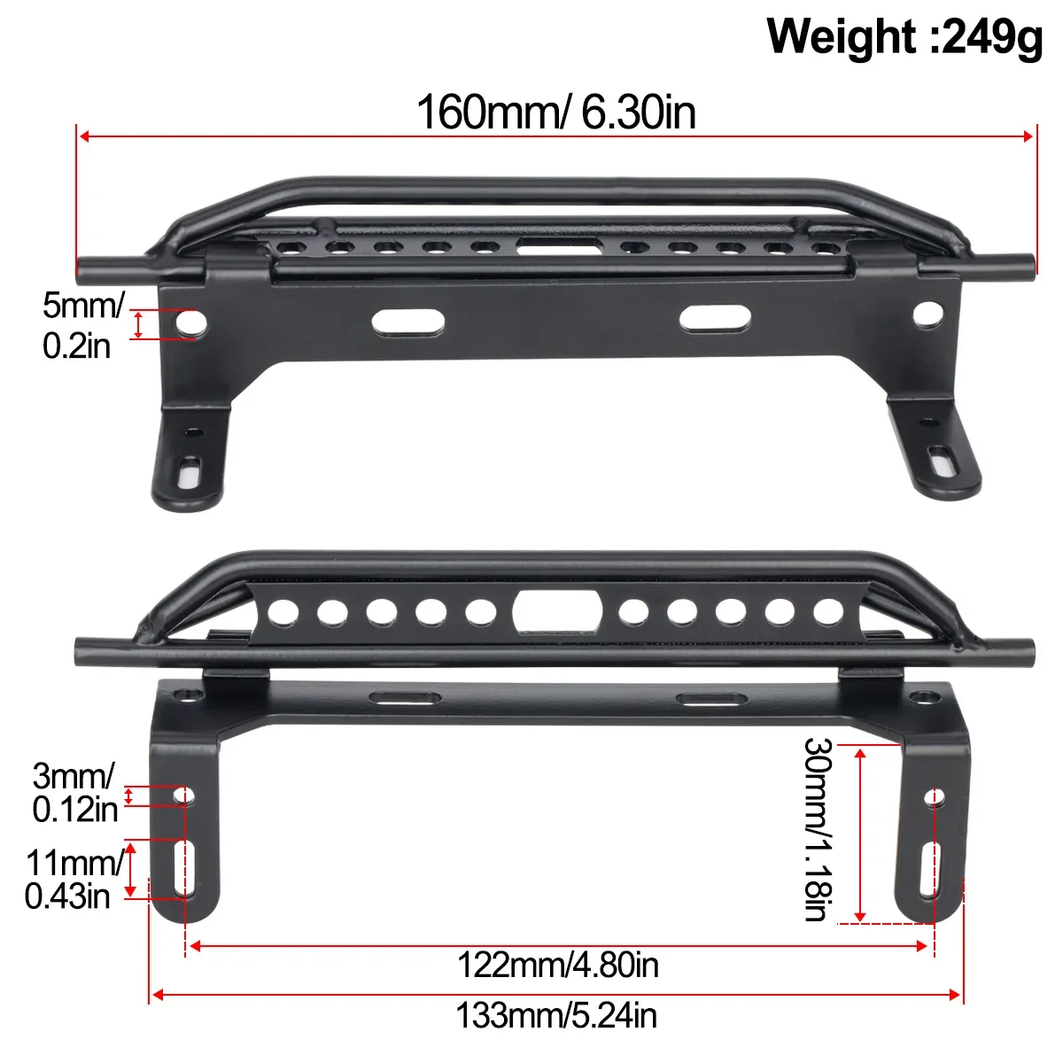FIMONDA Metal Pedal Rock Sliders Upgrade for 1/10 RC Crawler Car TRAXXAS TRX-4 TRX4  Upgrade