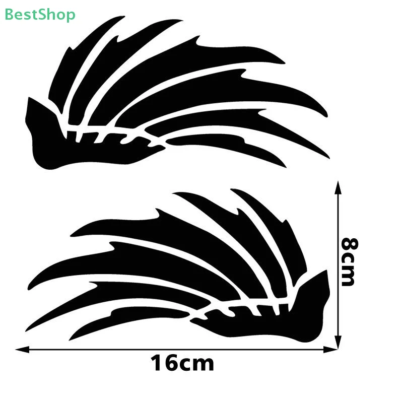 2 пары DIY мотоциклетный шлем топливный бак скутер модификация виниловые наклейки светоотражающие крылья мотоцикл водонепроницаемые наклейки