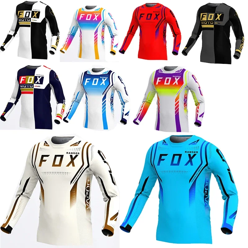 

2024 Men's Downhill Jerseys Mountain Bike MTB Shirts Offroad DH Motorcycle Jersey Motocross Sportwear Clothing RANGERFox