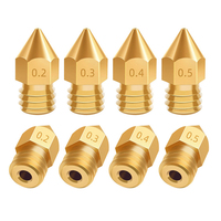 5/10PCS 1.75mm MK8 3D Printer Brass Nozzle Extruder Printing Head For Anet A8 A8+ Ender 3 3S Pro V2 CR10 3D Printer Parts