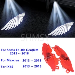 2Pcs LED Car Door Welcome Lights Courtesy Projector Ghost Shadow Lamp For Hyundai Santa Fe (IX45) Maxcruz 2013-2018 Accessories