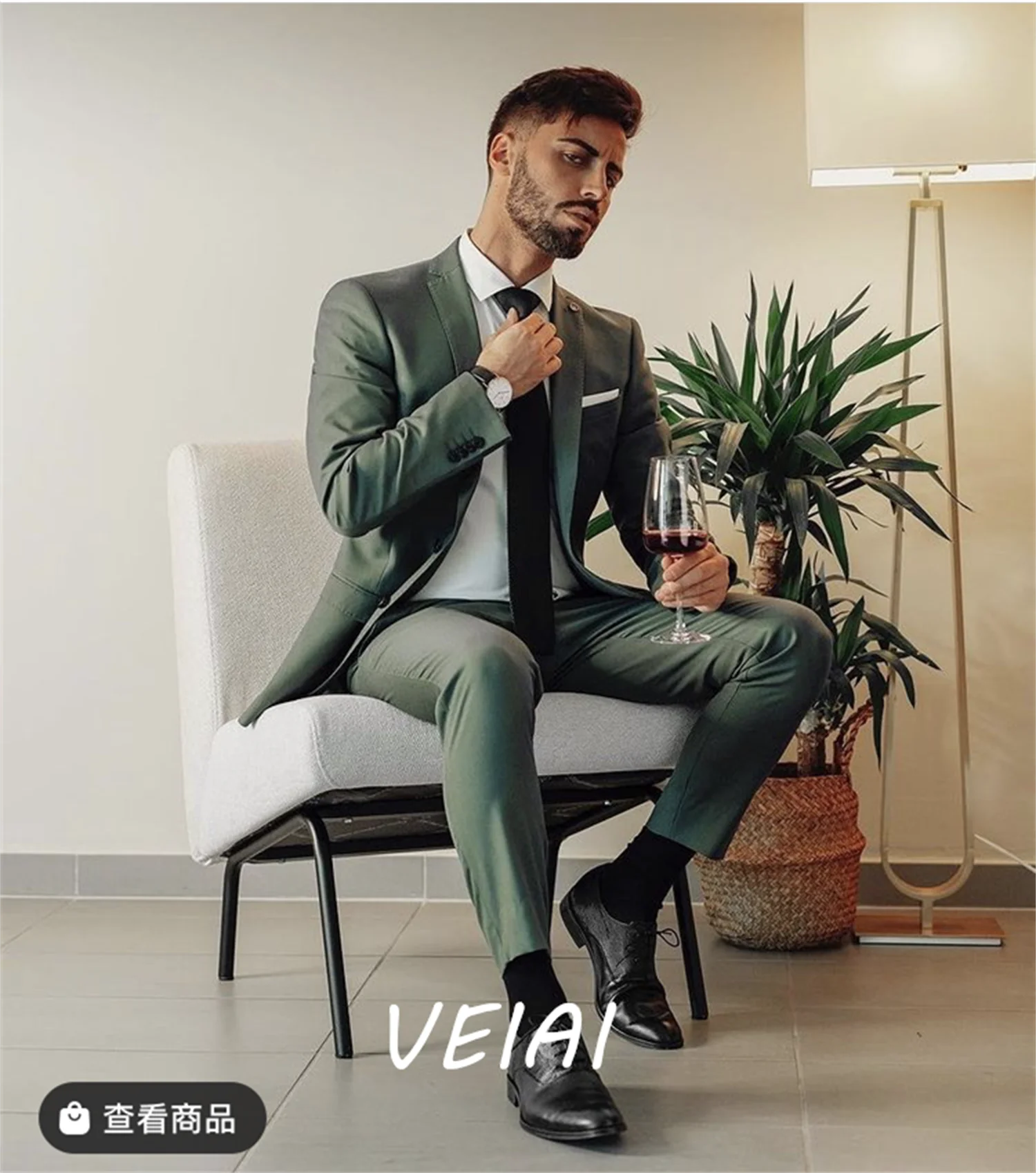 تخصيص أوم رجال الأعمال الدعاوى الذروة التلبيب الزفاف سهرة Terno Masculino حفلة موسيقية العريس 2 قطعة سليم صالح السترة سترة بانت