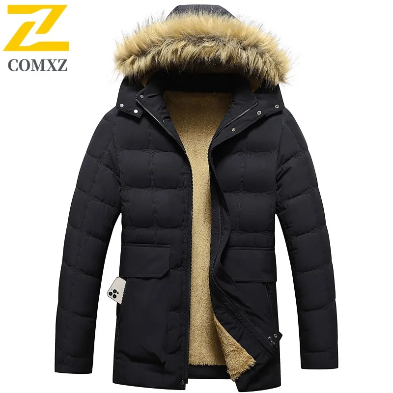 COMXZ حجم كبير وسادة مبطنة صوف مبطن سميكة الدافئة السفر فضفاضة الشتاء سترة الثلوج عالية الجودة الرجال القطن وسادة مبطنة #3