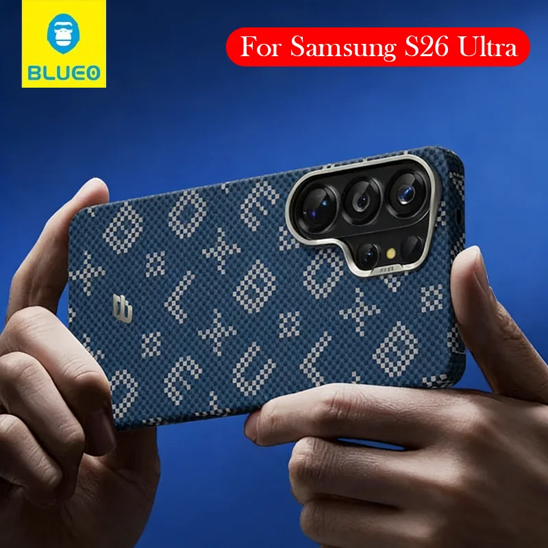 

Blueo Carbon Fibre Case For Samsung S26 Ultra Kevlar Wireless Charging Back Cover Case for SAMSUNG S26 ULTRA