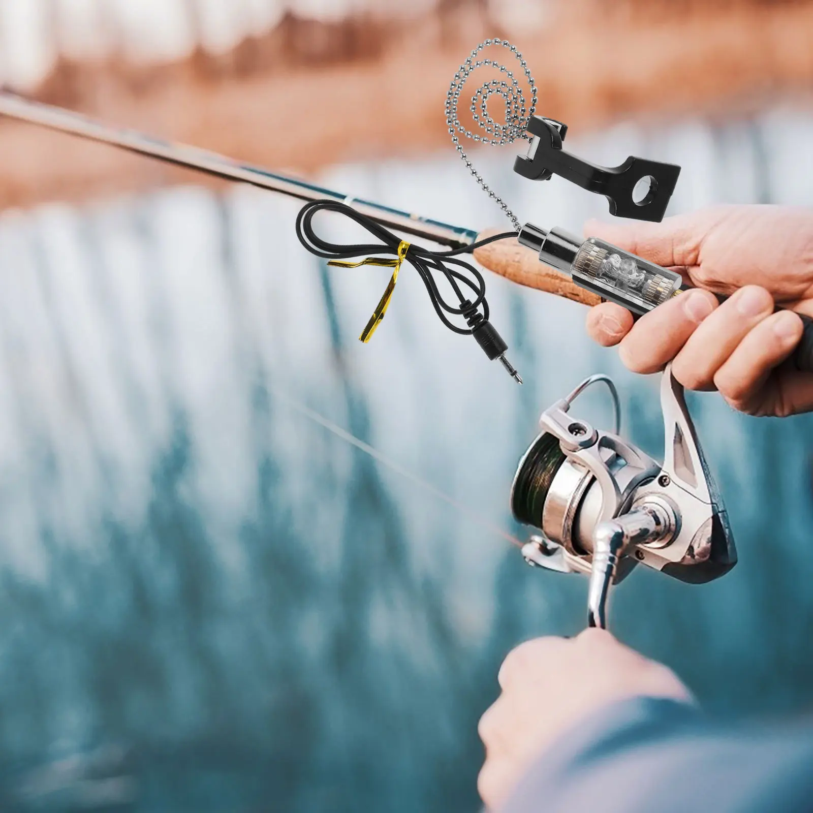 البحر الصيد رود لدغة إنذار Led الجرس ضوء ليلة الصيد مؤشر توهج معدات الكارب فلاشات للصيادين #2