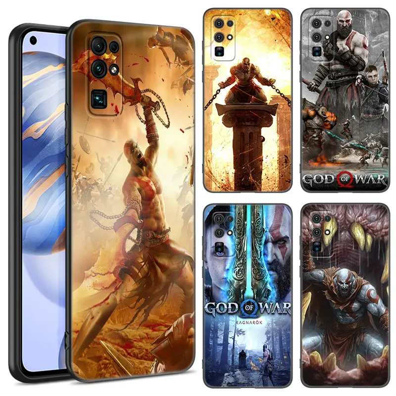 Kratos God of War Black Silicone Phone Case For Honor 70 90 Lite X40 GT X50 i X5 + X6A X6S X7A X8A X8B X6 X7 X8 X9 4G X9A X9B 5G