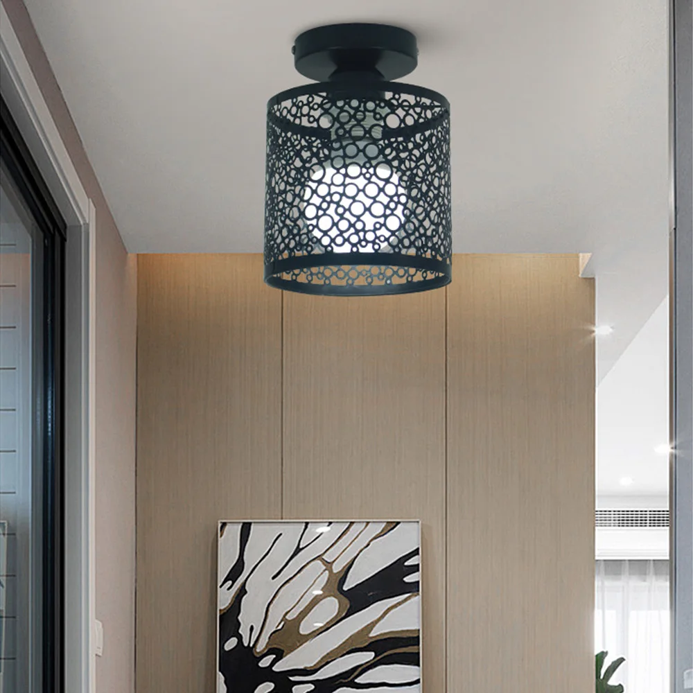 Plafonnier en fer au design moderne rétro, luminaire décoratif d'intérieur, idéal pour une salle à manger ou un salon