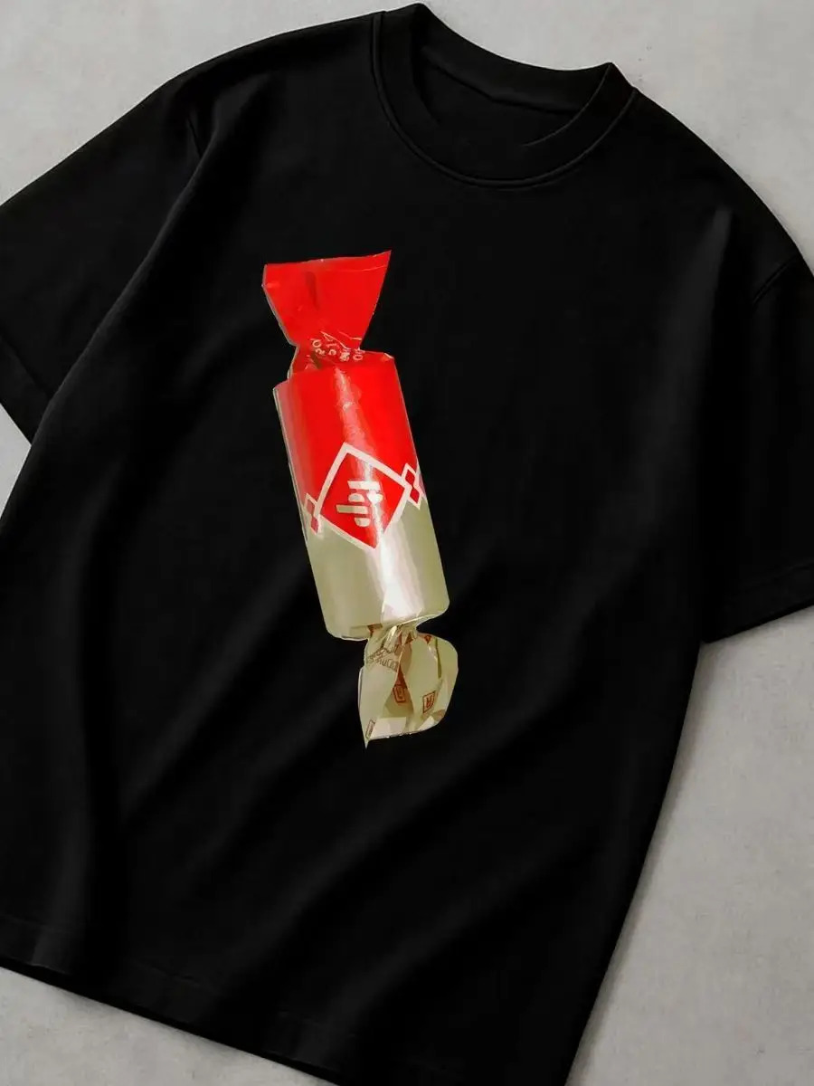 American candy padrão impressão oversized t camisa feminina manga curta moda europeia branco streetwear camiseta verão 2026 novo