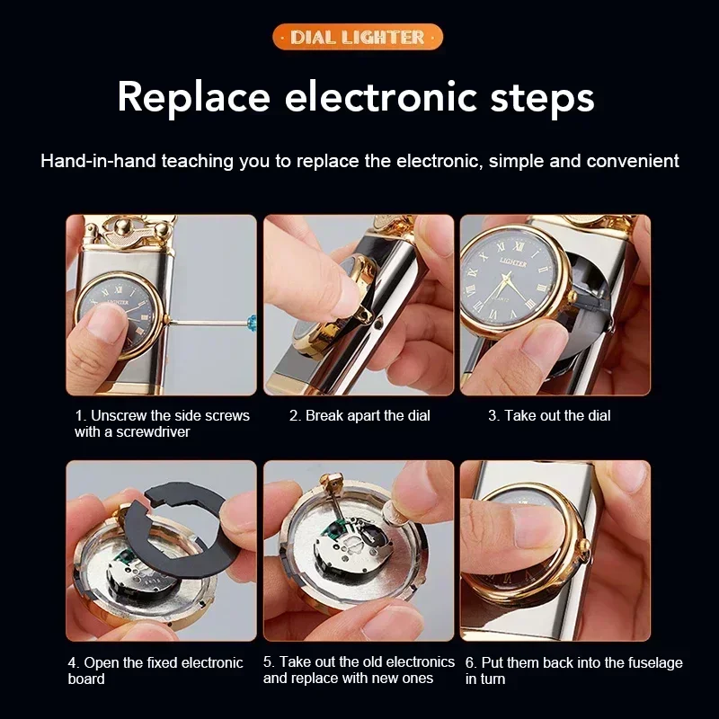 Windproof Inflatable Lighter Watch Cigar Lighter Outdoor Jet Double Tube Lighter Men's Cigarette Accessories Small Tool - Image 5