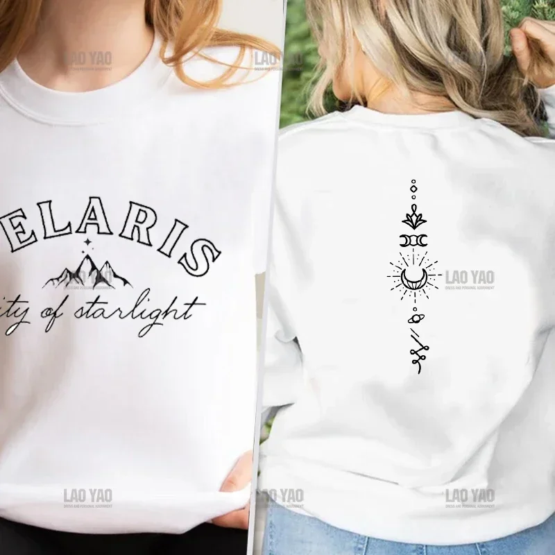 Velaris City of Starlight Acotar Sweatshirt Women Night Court Hoodies SJM Bookish Graphic Sweatshirts Gift for Librarian