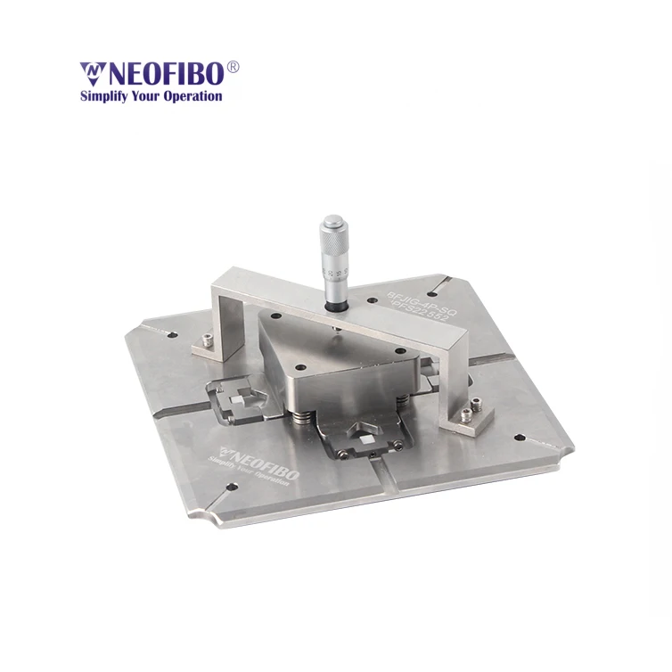 Neofibo BFJIG-4P-SQ Foursquare Bare Coating Z-axis Adjustable For Polish Jig Fiber Optic Polishing Fixture