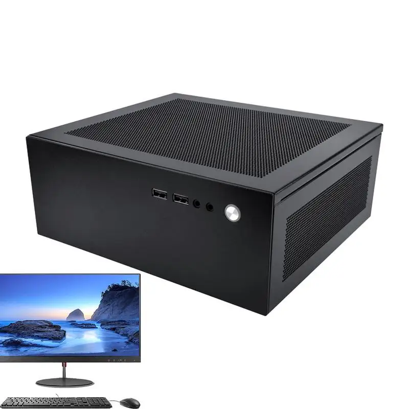 

Desktop PC Case Small Game Computer PC Case For Desk Tiny Desk Table Chassis PC Case Chassis PC Case Fits Desktops Bookshelves