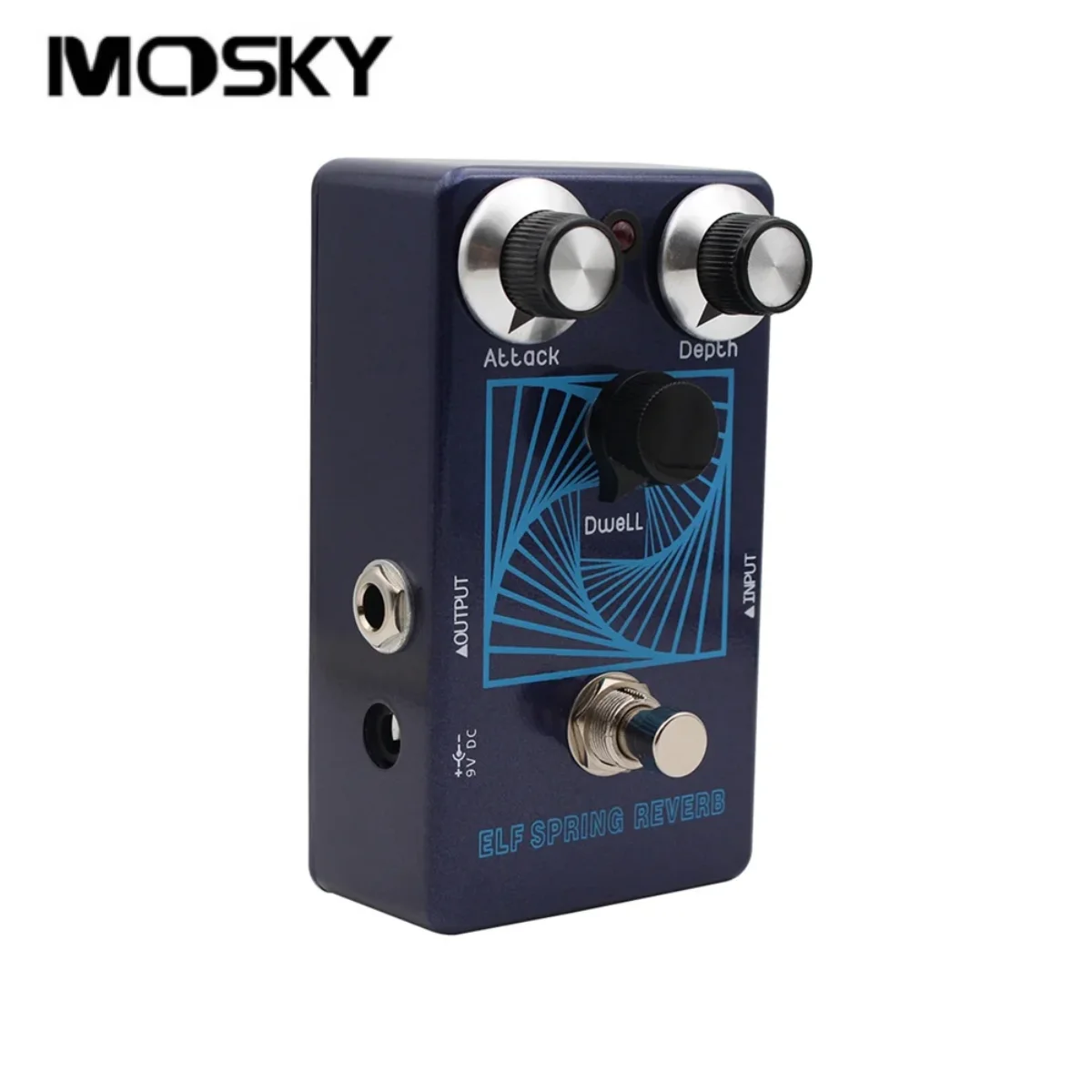 Mosky ELF Spring Reverb guitar Effect Pedal, Vintage Voiced Reverb Guitar Pedal with Attack Depth Dwell Control True Bypass