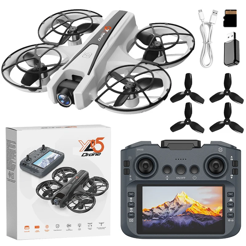 

NEW YL05 Drone 8K HD Aerial Camera Screen Remote Control Brushless RC Helicopter 360° Flip Quadcopter Kids Adult Toy Gift