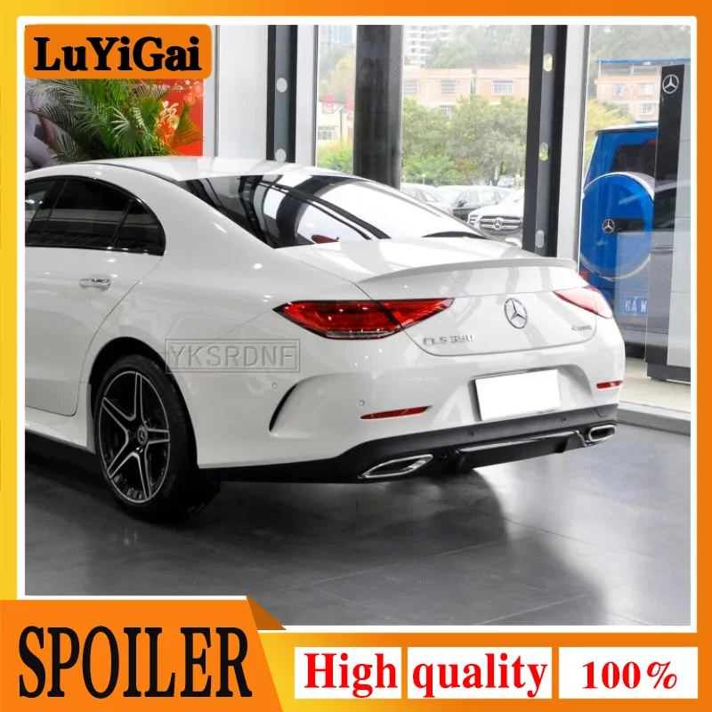 For Mercedes-Benz CLS300 CLS350 CLS450 CLS53 Sedan CLS C257 2018 2019 2020 Carbon Fiber Rear Trunk Wing Lip Rear Spoiler Wing