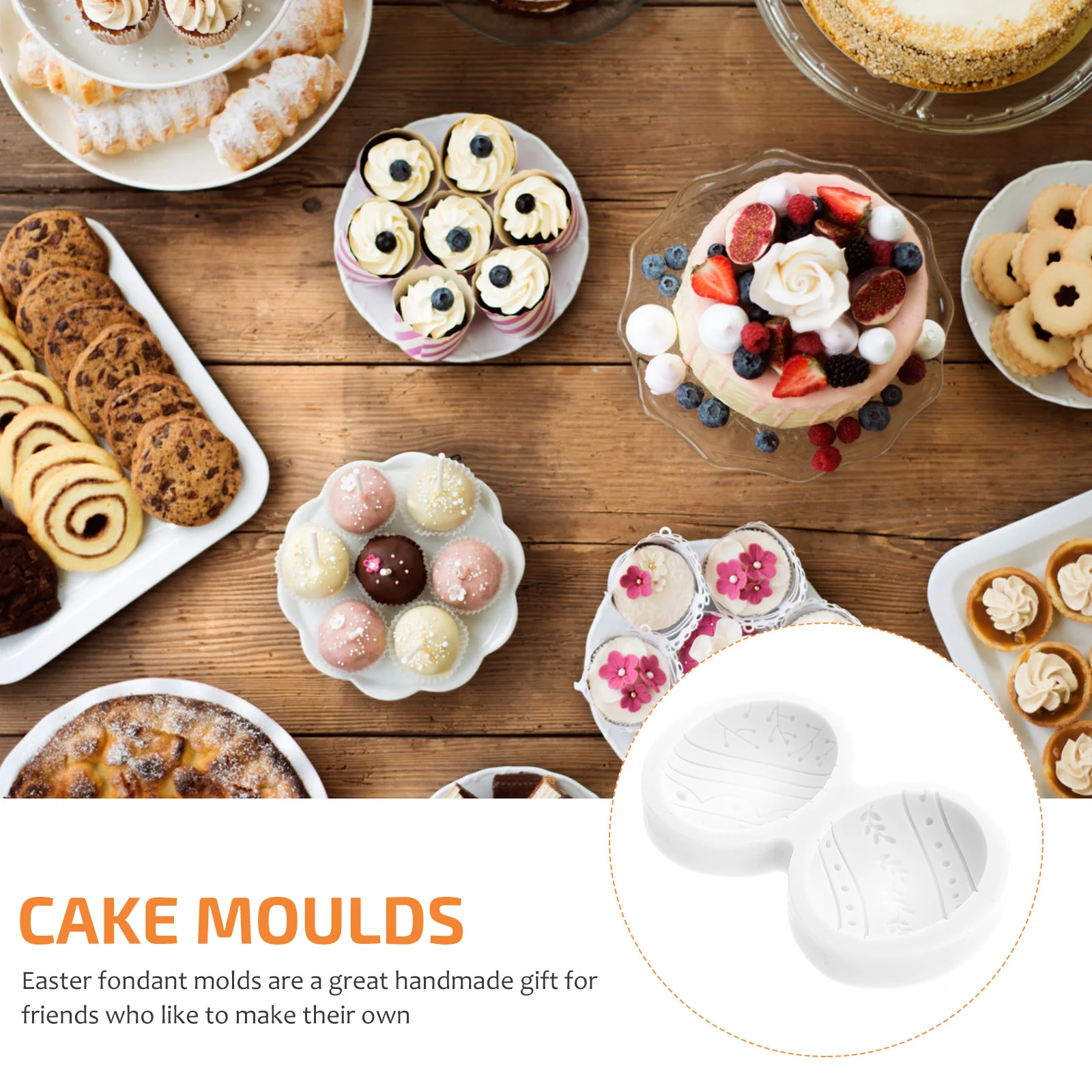 

Silicone Cake Shaped Baking Chocolate DIY Silicone Chocolate Food Making Easter Egg Molds Molds Practical Kitchen Gadgets