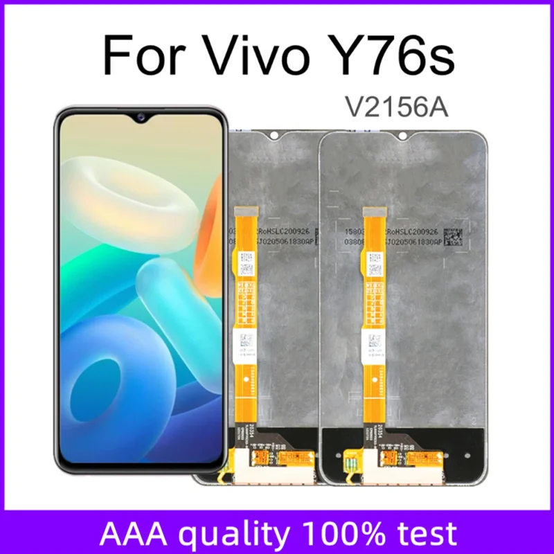 

ЖК-дисплей 6,58 дюйма для Vivo Y76S, V2156A, ЖК-дисплей, сенсорный датчик, дигитайзер в сборе для Vivo Y76S, детали для замены ЖК-дисплея