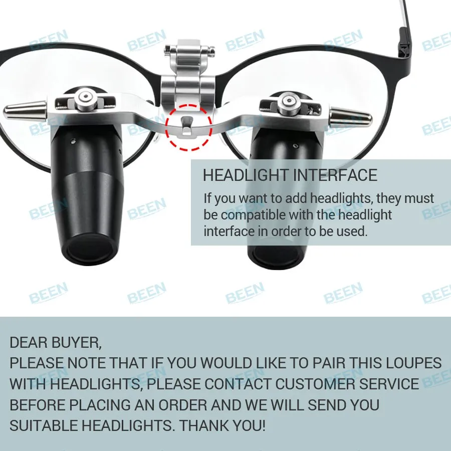 Dental Galileo Binocular Magnifier 5.0X Medical Loupes Ultra Light Portable Surgical Magnifying Glass for Dentist Oral Operation
