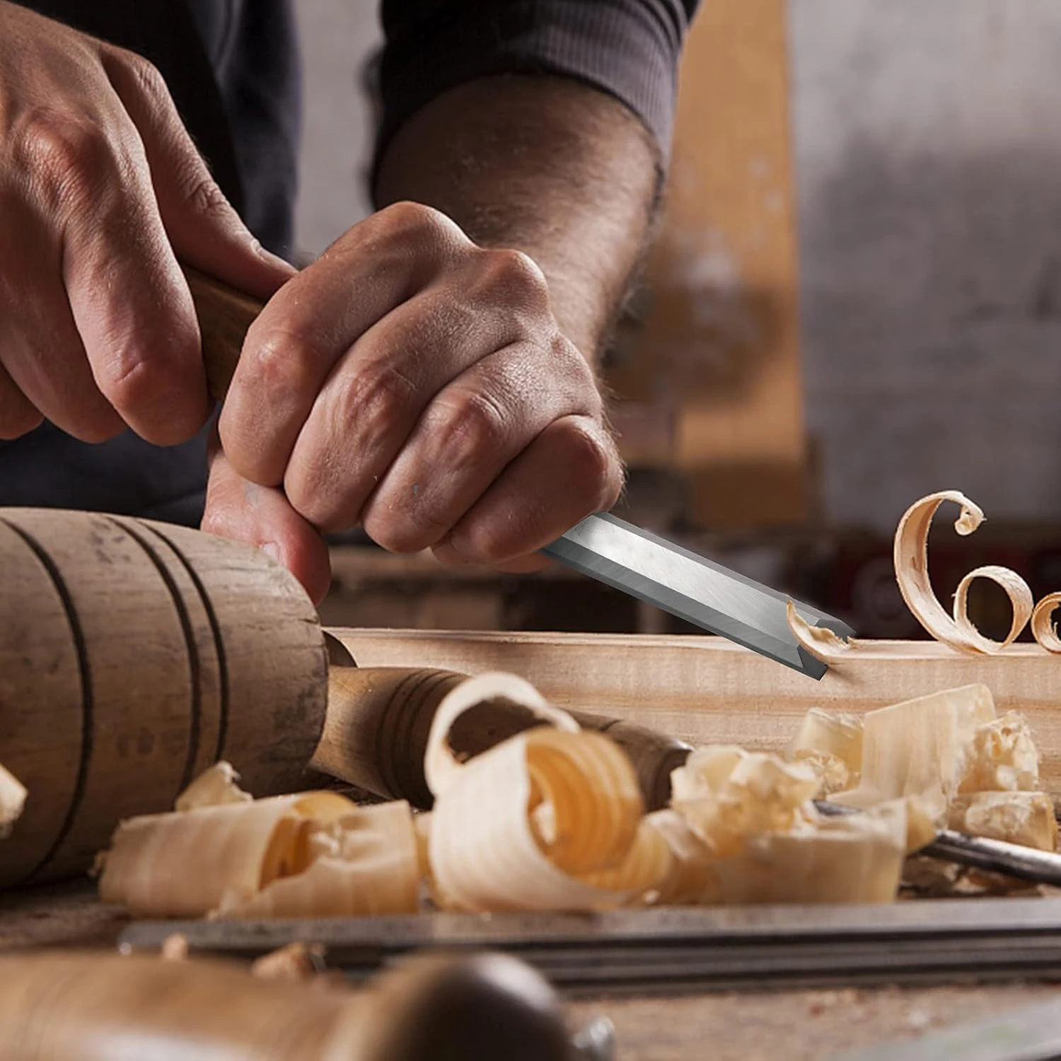 مقبض الخشب نحت إزميل أداة مجموعة الكربون الصلب السكاكين DIY بها بنفسك المهنية النجارة نجار حرفي نحت هدايا المبتدئين #2