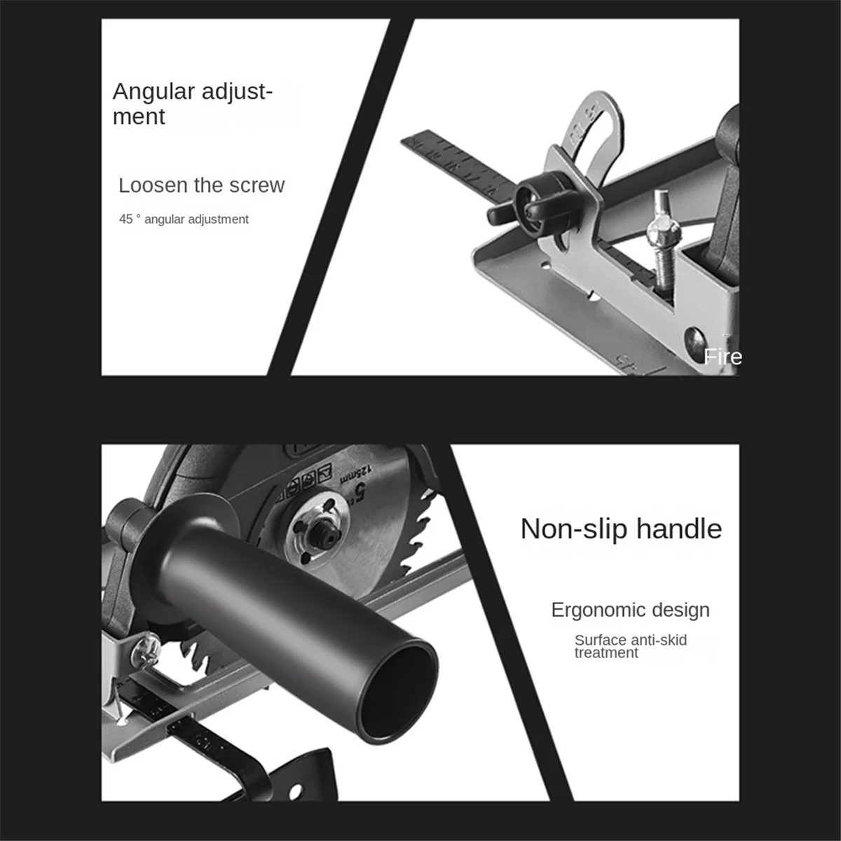 Hand Angle Grinder Converter to Cutter 40mm Depth Adjustable Grinder Bracket to Cutting Woodworking Table Tool