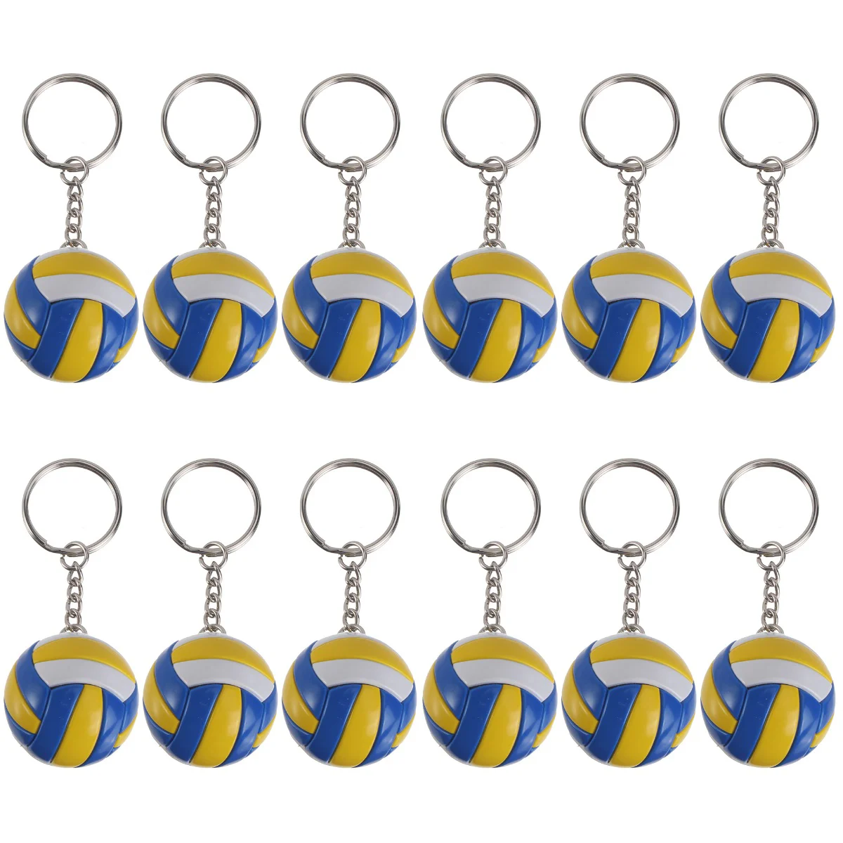 

4 Pack Mini Volleyball Keychain Badminton Shuttlecocks Ring Theme Party Favors Soccer Balls