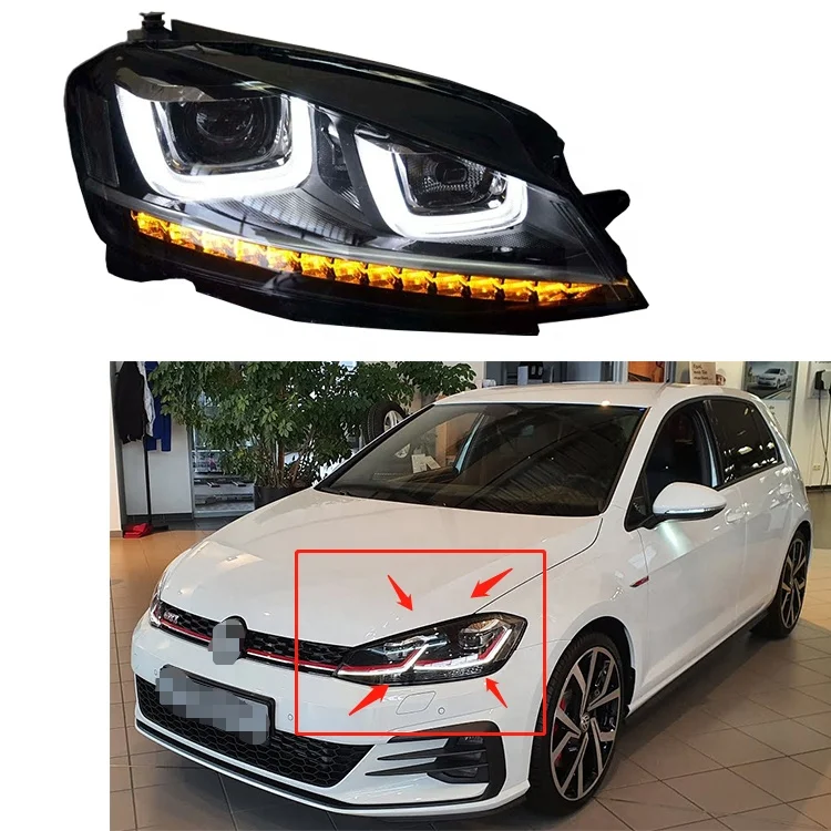 

Car Led Headlamp 5G1941753A Auto Head Lights for VW GOLF7 GTI MK7 2019 2020 2021