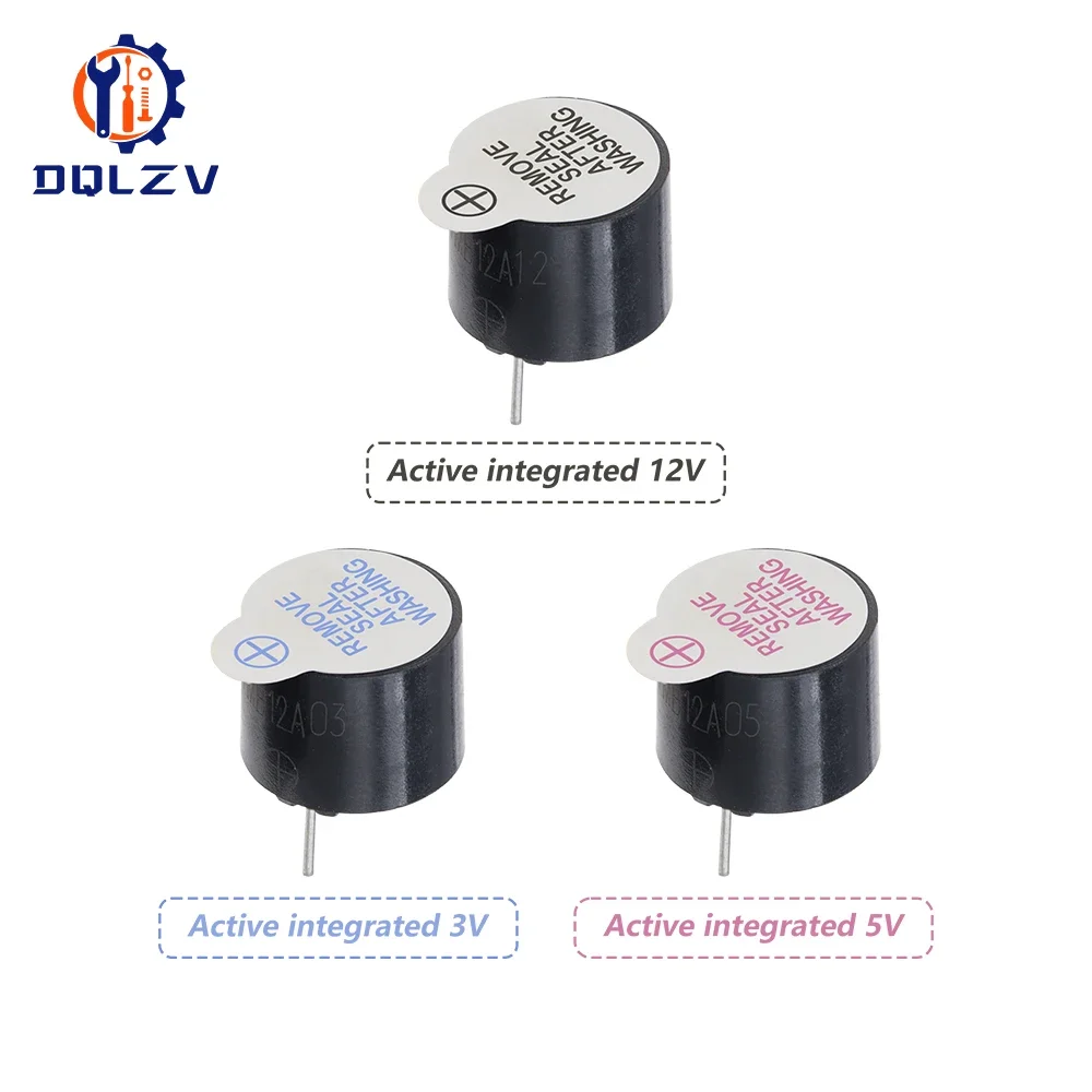 12095 3V 5V 12V Active Buzzer Magnetic Long Continous Beep Tone 12*9.5MM New Original Good Quality