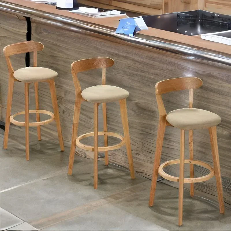 

Design Coffee Bar Chair Nordic High Counter Wooden Island Chair Retro Kitchen Taburete Alto Cadeira Bar Furniture HD50CY