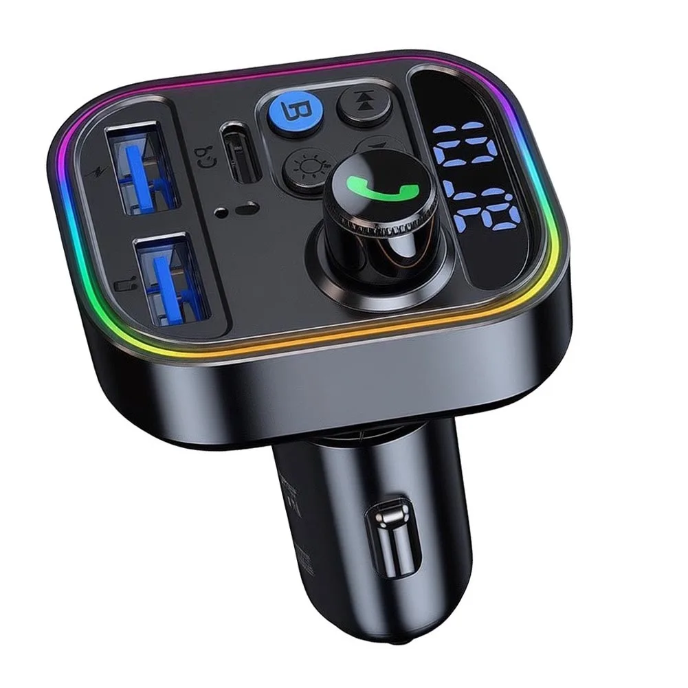 Hands-free Calling Kit Car Wireless Adapter Fast Charging Support Anti-slip Structure Design For Night Driving