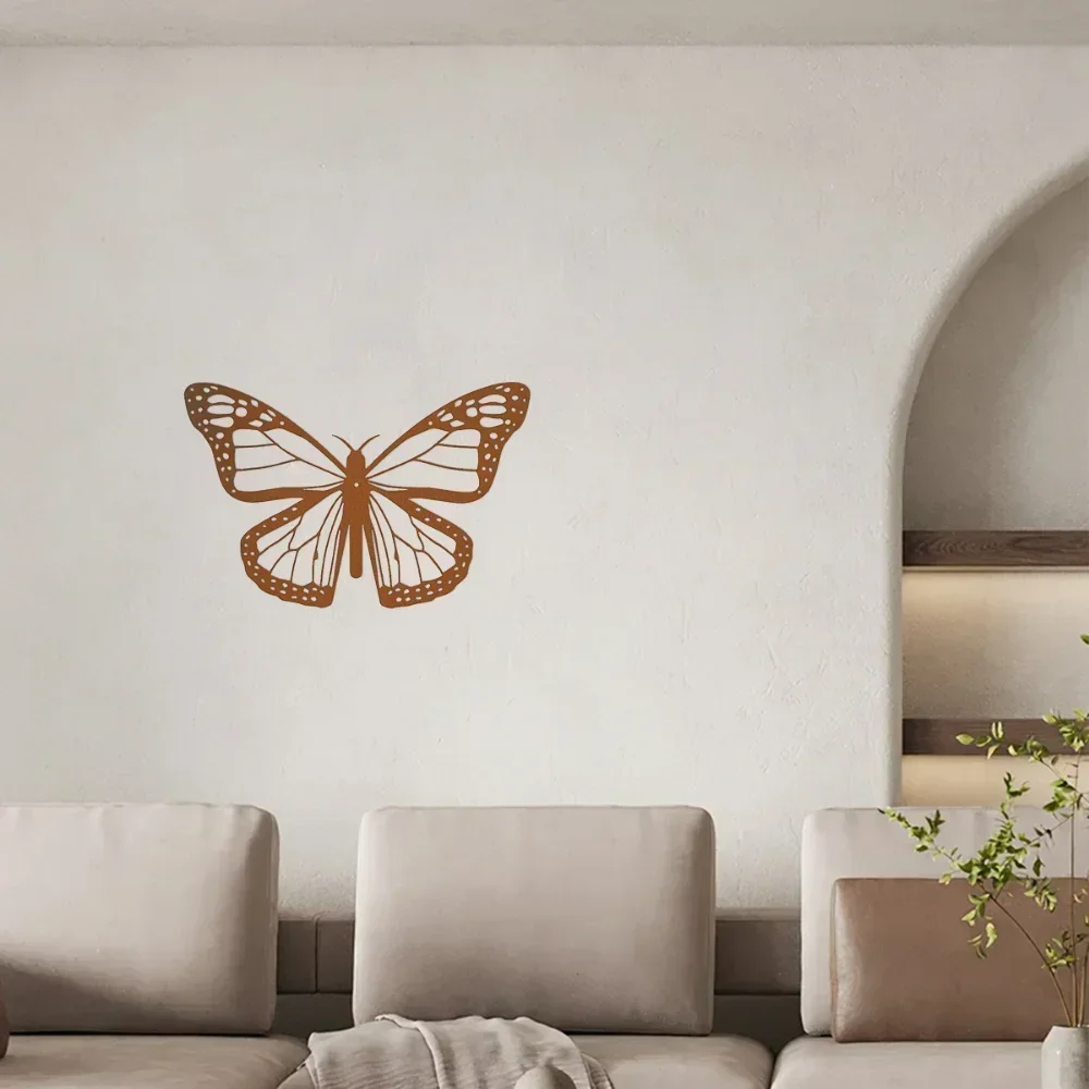 Encantadora decoración de pared de metal con forma de mariposa inspirada en Tiki: agradable para el hogar. Alegre para la decoración del jardín y la habitación