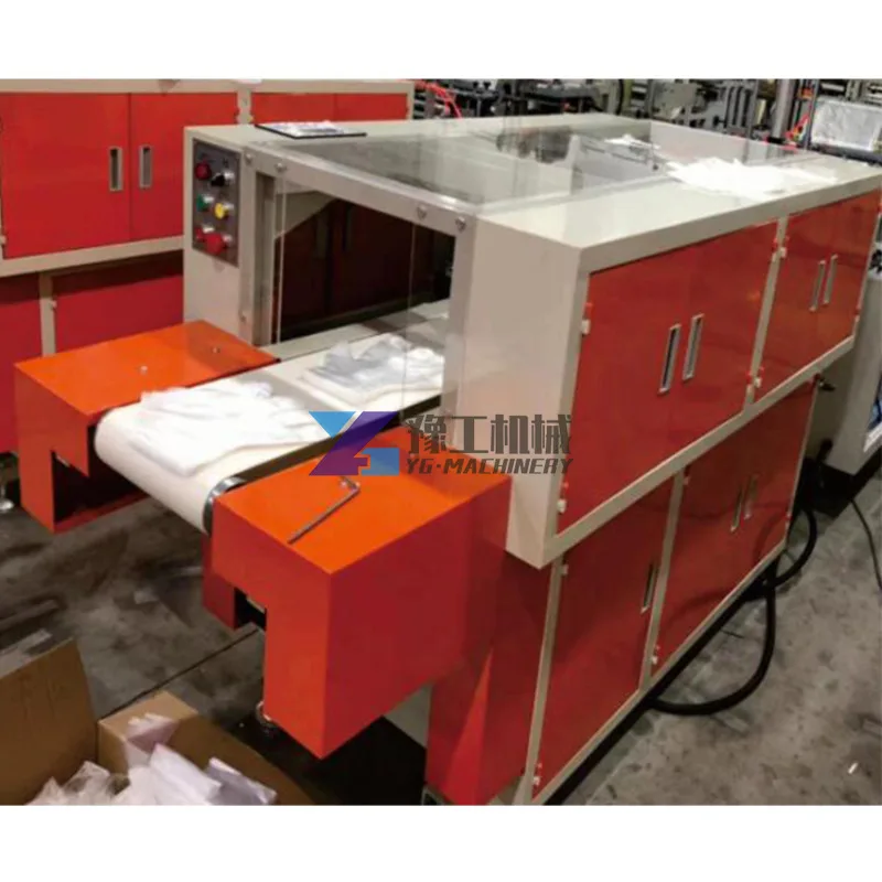 Disposable Plastic Veterinary Glove Long Sleeves Making Machine Pe Gloves Automatic Folding Making and Packing Machine