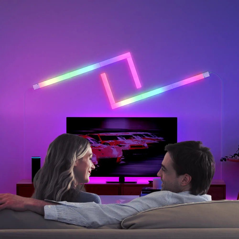 EE1 Splicing WiFi Music LED Strip DIY RGB Colorful Gaming Room Smart Atmosphere Home Panel Light Bar