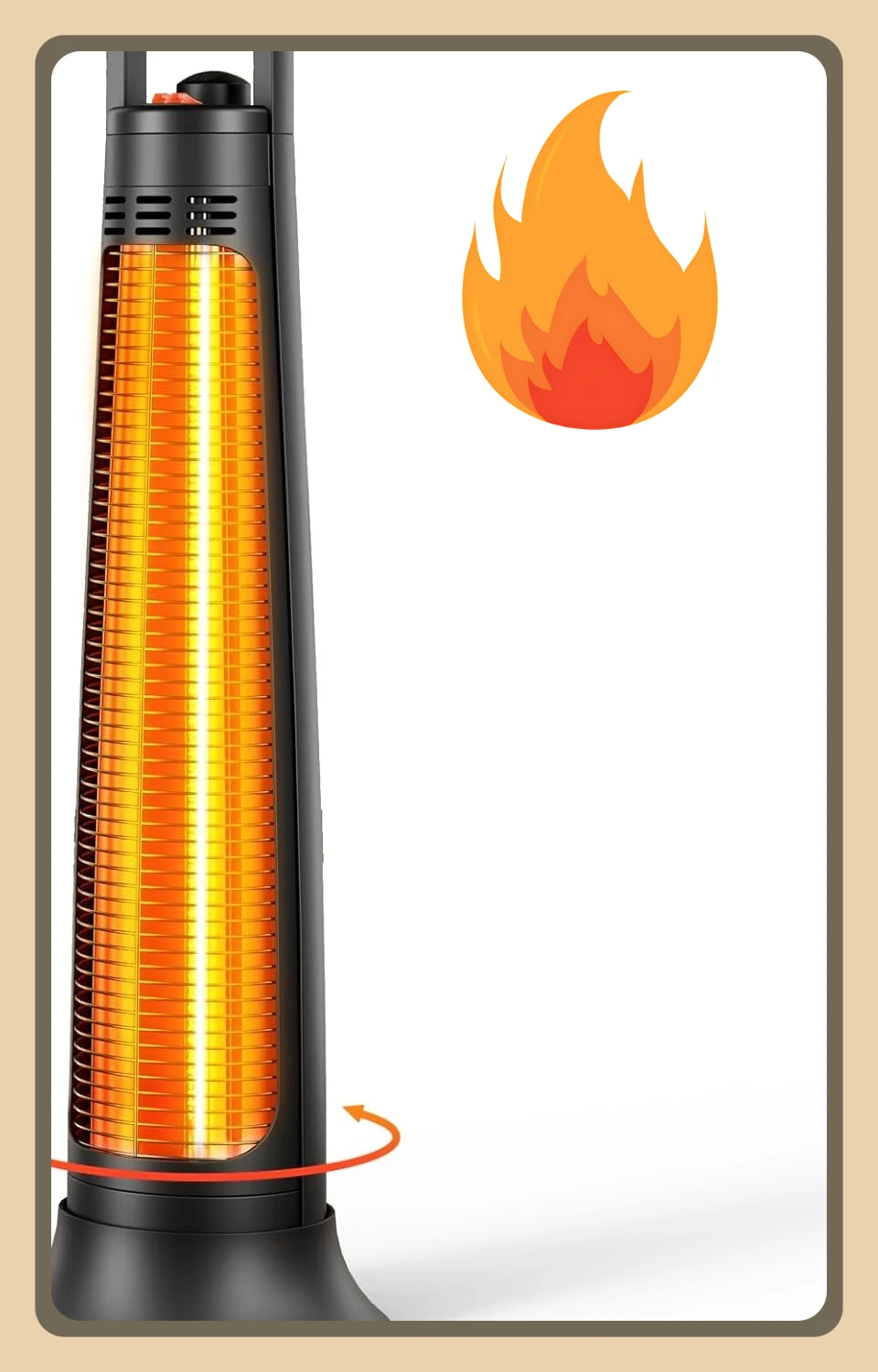 

[Лучший продавец! ]Уличный обогреватель для патио, 1200 Вт, мгновенный нагрев 3S, портативный инфракрасный обогреватель с 60 ° Осциллирующий, таймер 180 минут, наконечник-о