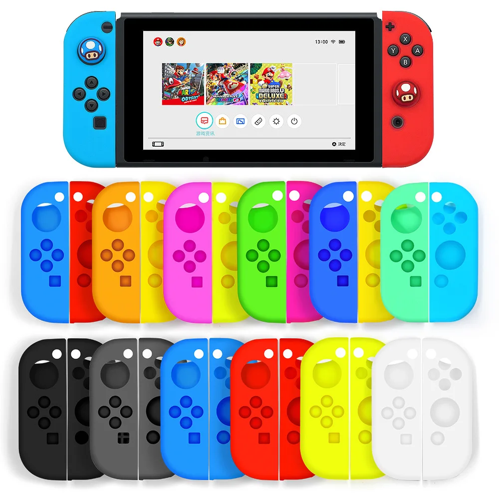 Switch JoyCon Case Silicone Protective Case Compatible Switch/Switch OLED JoyCon Controller Drop Protection Holder Case