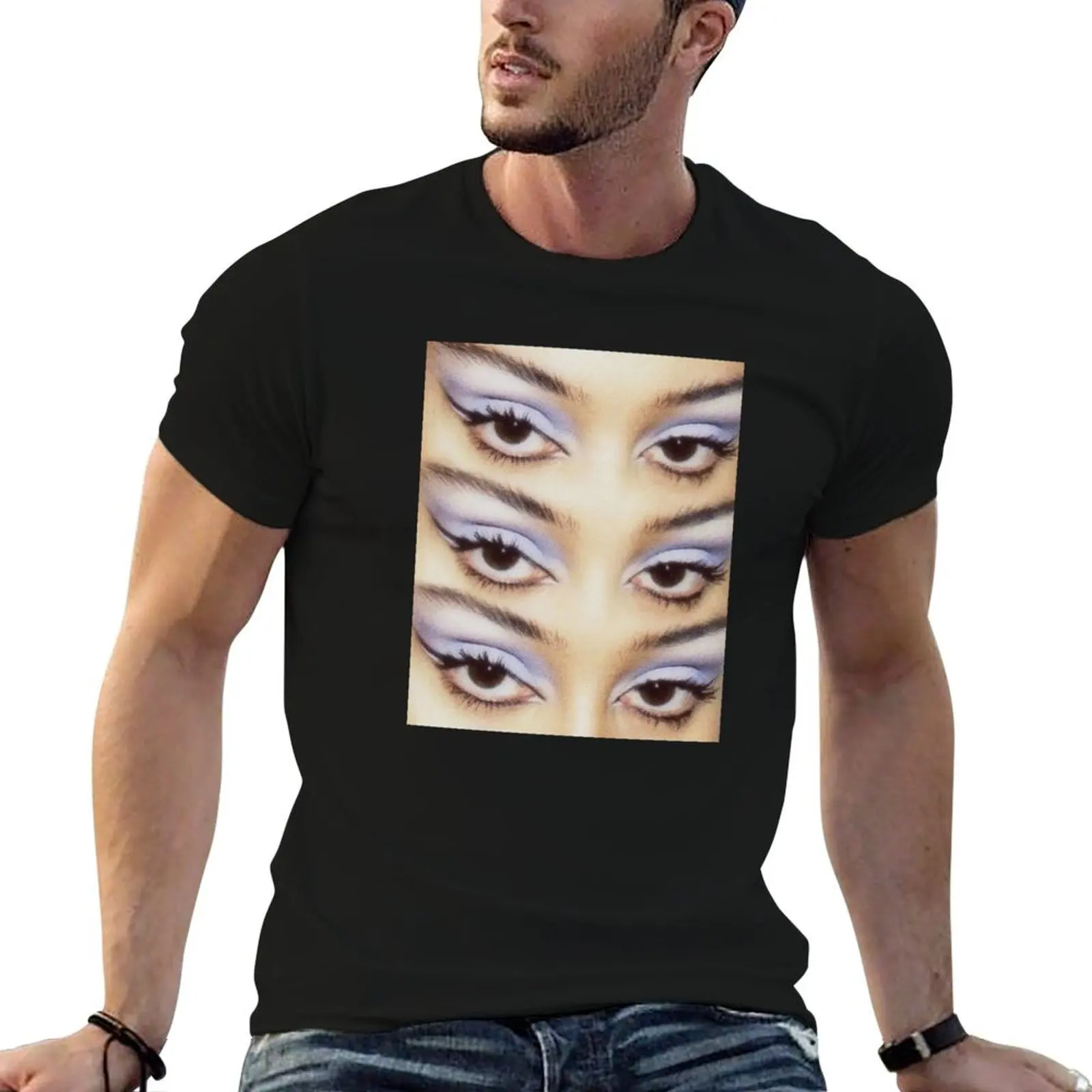 T-Shirt euphoria eyes-alexa demie, t-shirt anime pour homme, 100% coton, T-shirt personnalisé