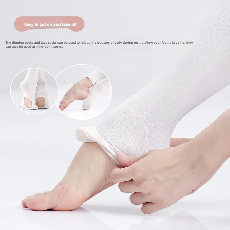 Kids Dance Socks Spring Summer Mesh Tights Girls Ballet Tights Nude Color Practice Socks for Dance Training