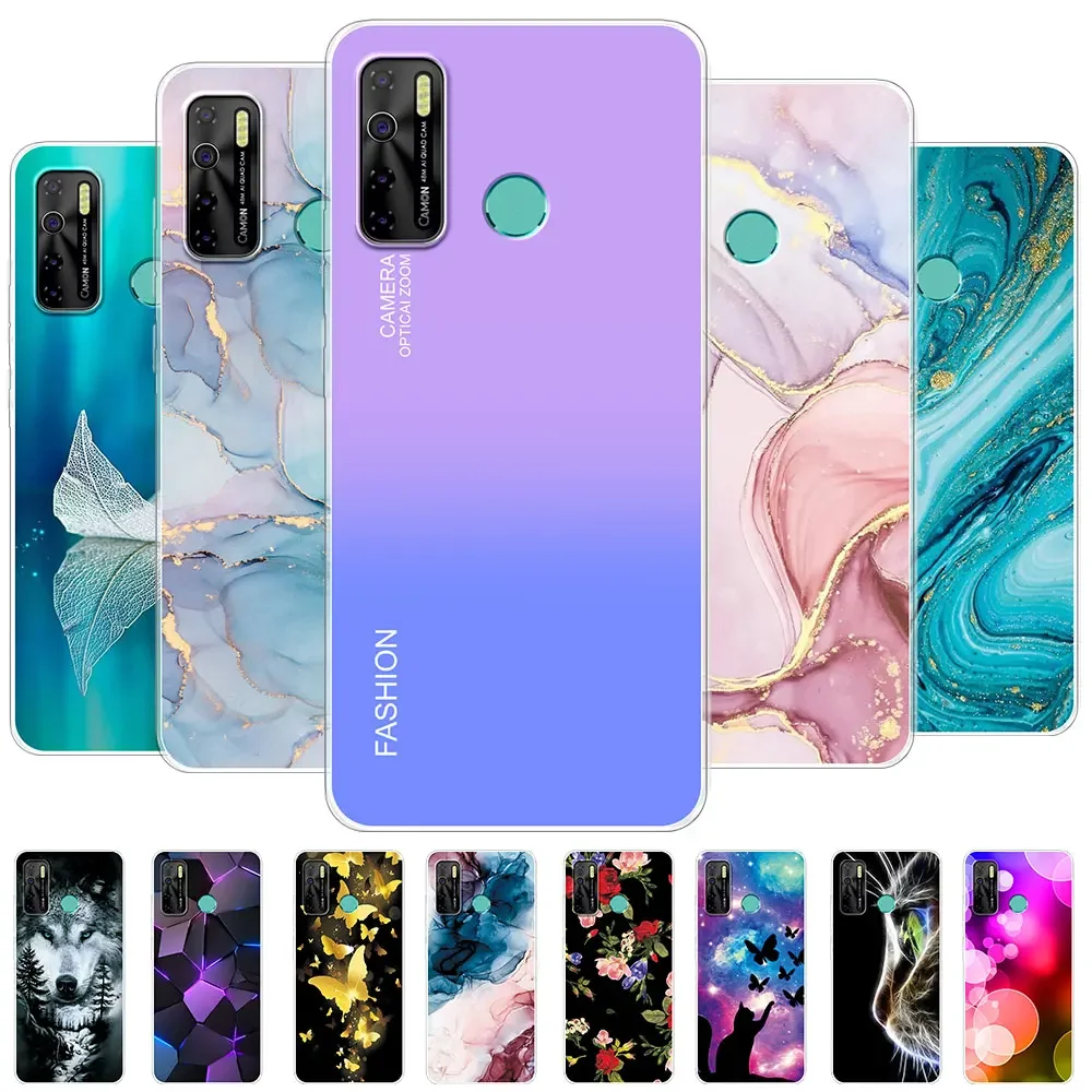 Para Tecno Spark 5 Pro Funda para Tecno Camon 15 Air /Camon15 Funda transparente de silicona suave TPU Funda de teléfono o Tecno Spark 5 Coque