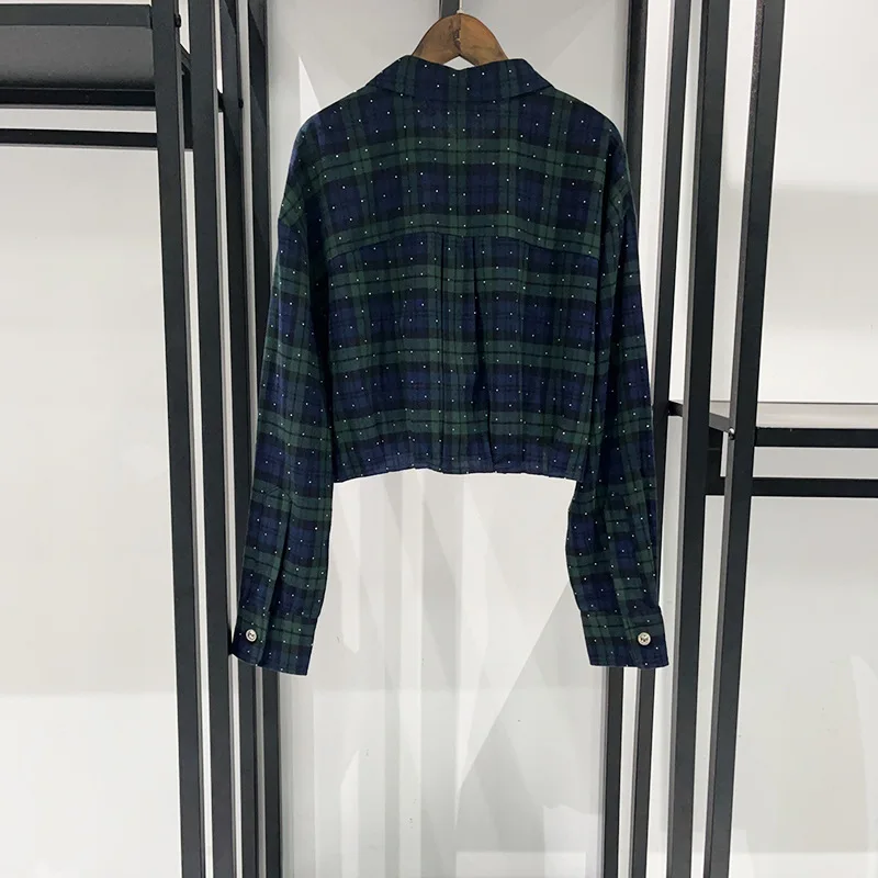 【هدية مجانية】مجموعة تنورة متوسطة الطول منقوشة بألوان من حجر الراين لخريف وشتاء 2025 للنساء #4