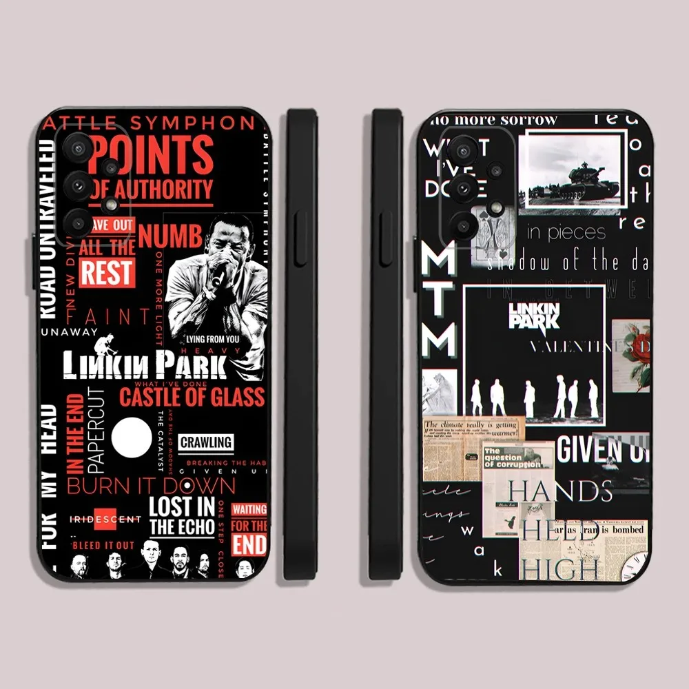 Band L-LinkinS Cool P-ParkS  Phone Case For Samsung S24,23,22,30,21,10,9,Ultra,Plus,Lite,FE,5G Black Soft Case