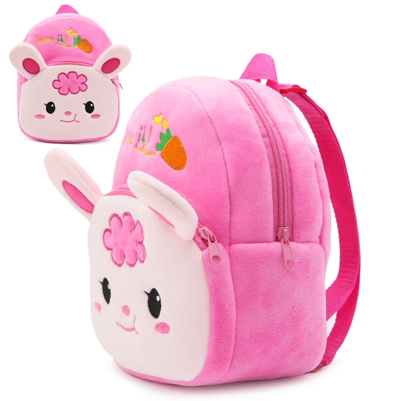 

Cute Rabbit School Bags for Kids 1-3 Years Old Children Kawaii Backpack Soft Plush Kindergarten Girls Backpack Mochila Infantil