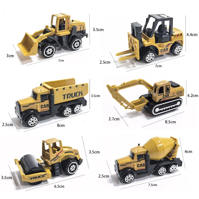 Guindaste caminhão carro conjunto estacionamento brinquedos liga engenharia veículo trator escavadeira menino construção para crianças presente de aniversário