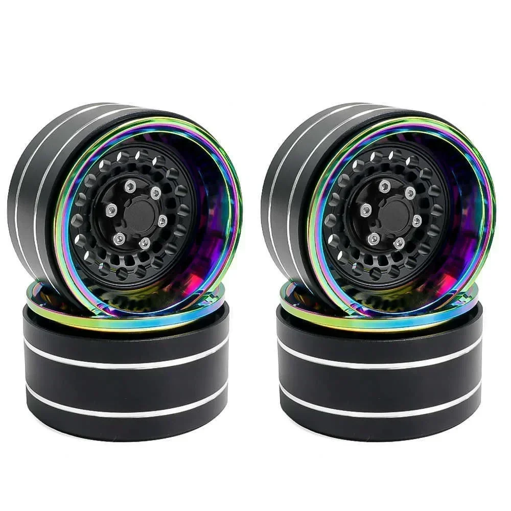 4개입 슈퍼 헤비 & 알루미늄 딥 디쉬 1.9인치 비드락 휠 림 1/10 RC 크롤러 SCX10 TRX4 VS4-10 Gen8 (rs)용