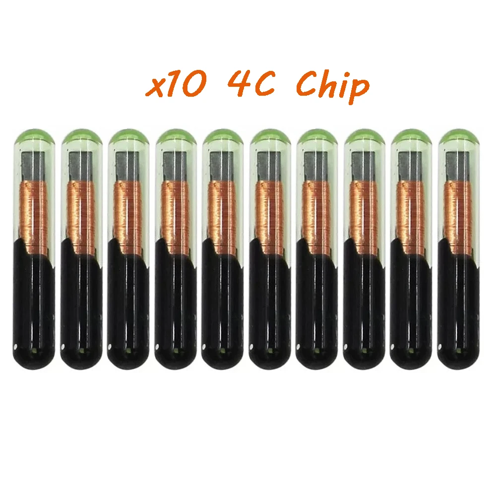 

KEYECU 10pcs ID4C Glass Transponder Chip Aftermarket for Ford for Toyota for Mazda