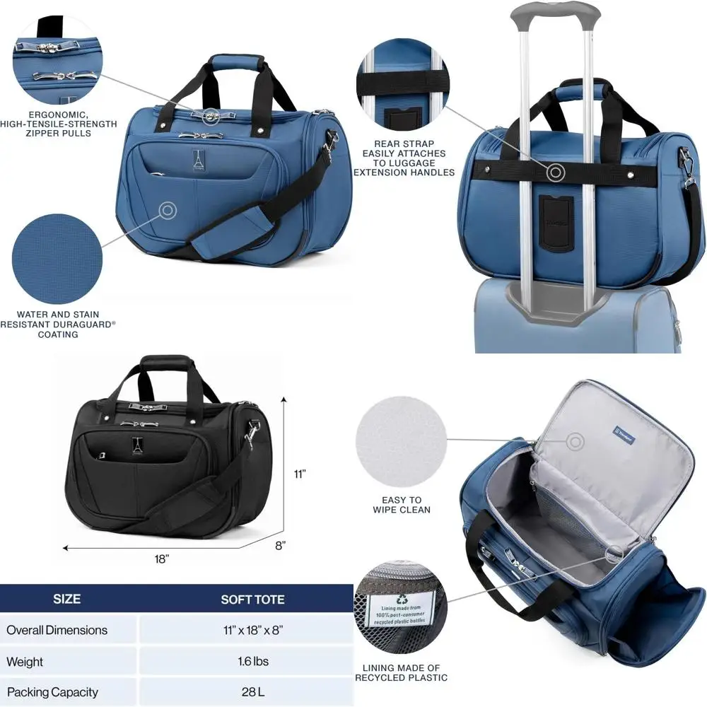 

Lightweight Softside Underseat Carry-On Tote Bag for Overnight Travel