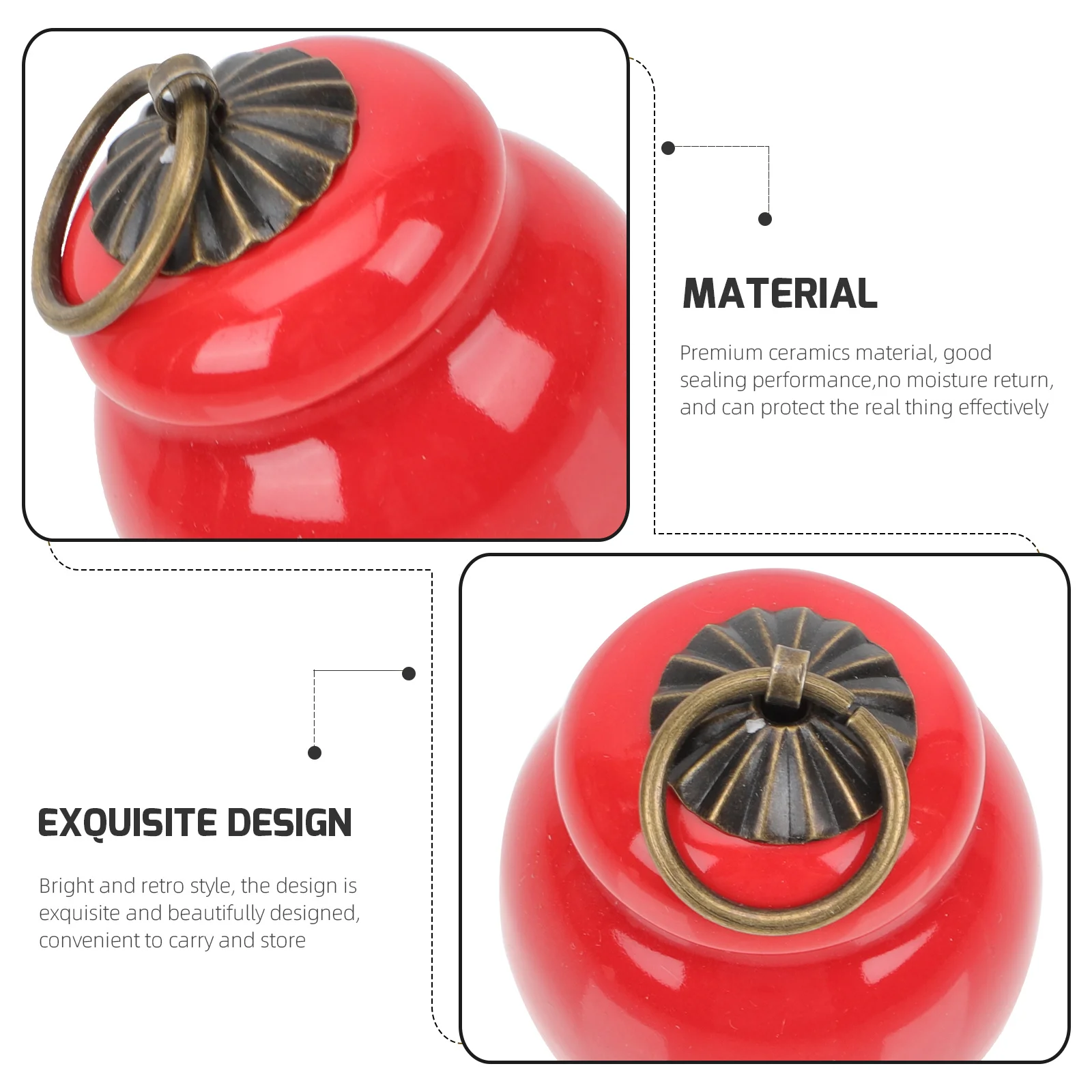 

4 Pcs Tea Leaf Storage Ceramic Containers Canister Jars Vintage Small with Lids