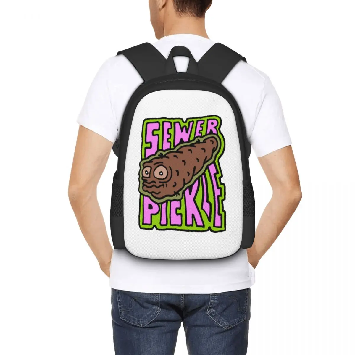 

Sewer Pickle Student Backpack School Bag Hiking Travel Daypack for Men Women Fashion Bookbag Shoulder Bags