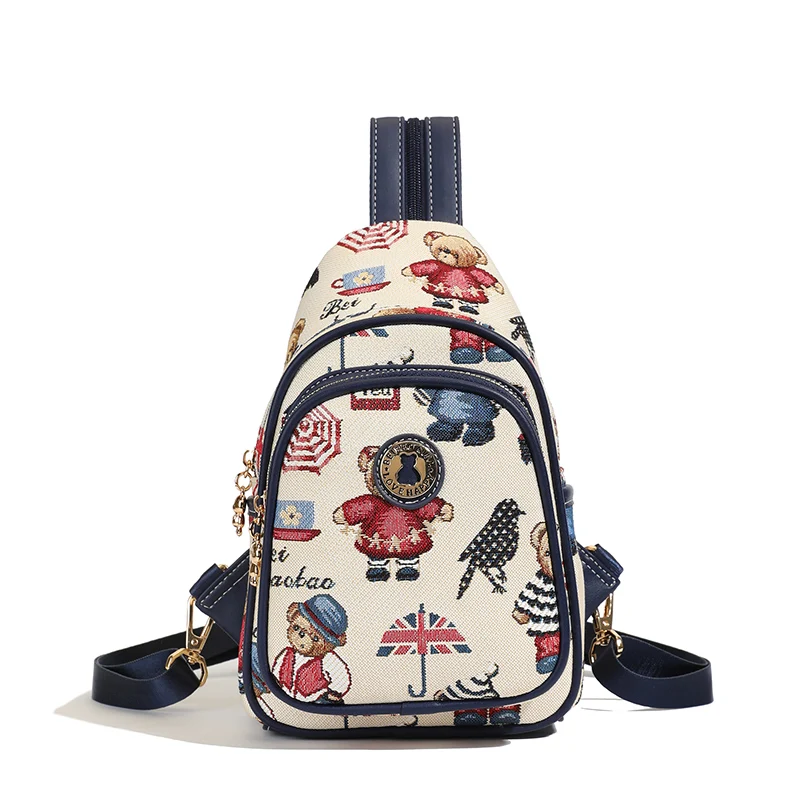 

New Fashion Luxury Women's Chest Bag High Quality Shoulder Bag Waterproof Backpacks Multi Functional Wallet Handbag For Women