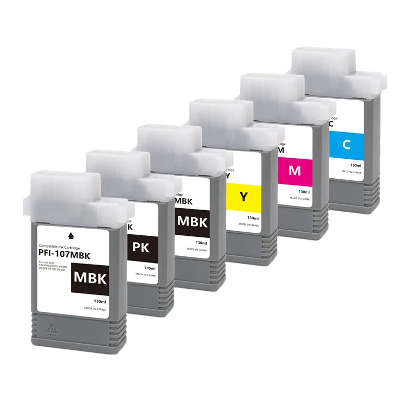 Compatible PFI-107 PFI107 Ink Cartridge For Canon iPF670 iPF680 iPF685 iPF770 iPF780 iPF785 With Chips Full with ink