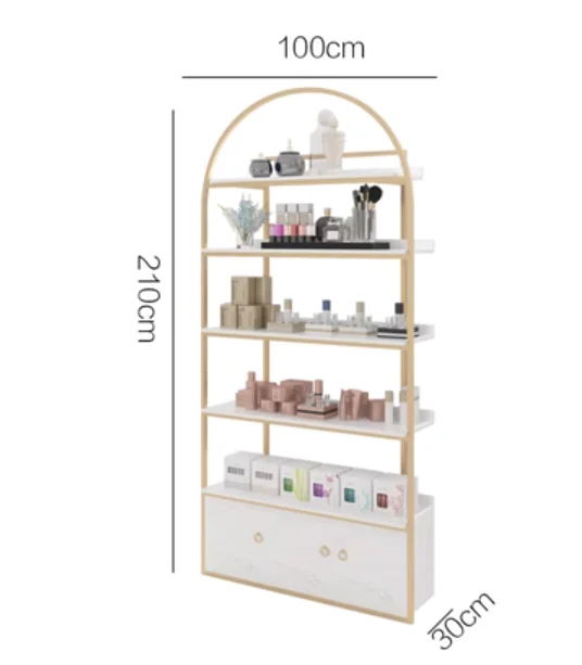 Beauty salon skin care cosmetics display rack nail shop product storage rack