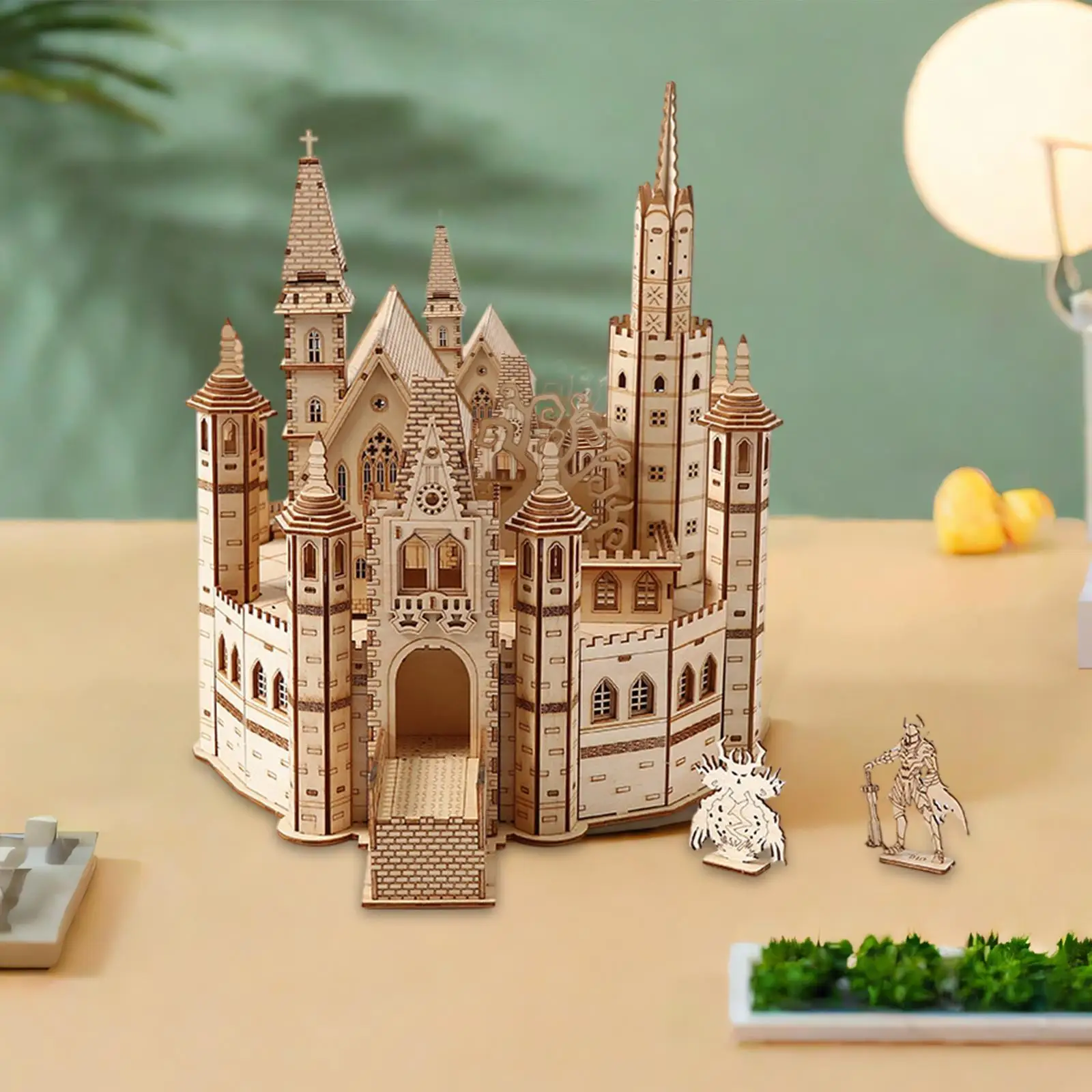 Castillo de madera 3D rompecabezas artesanía proyecto creativo DIY para adultos niños regalo